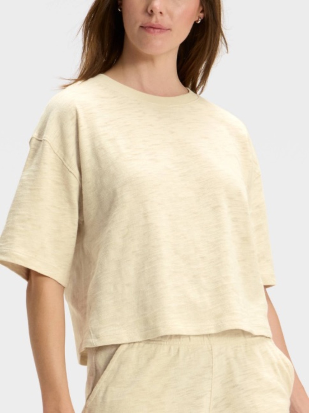Universal Thread Studio Boxy Short Sleeve Tee Tan